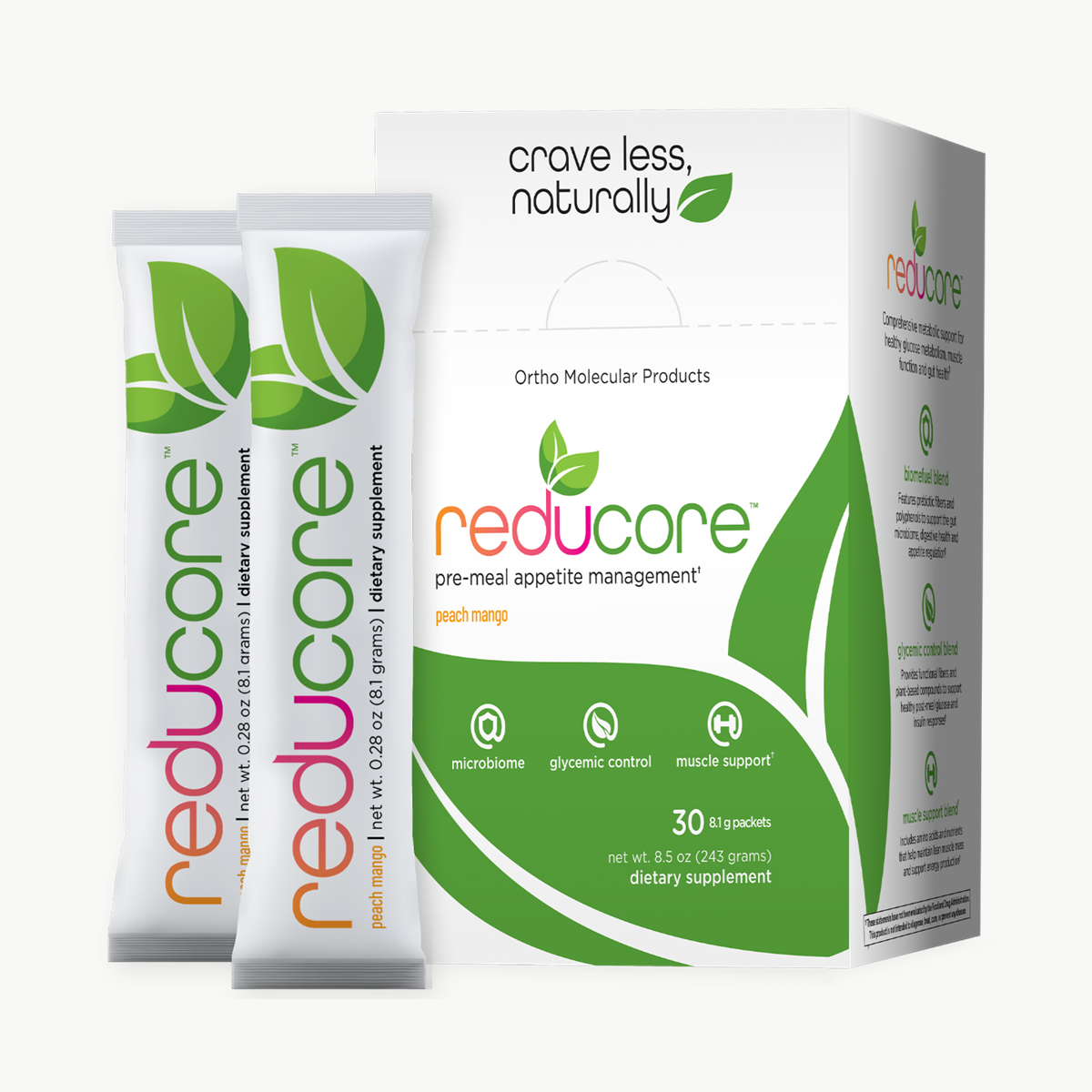 Ortho Molecular Products ReduCORE Stick 30 Packs official uniform front v5 1200x1200