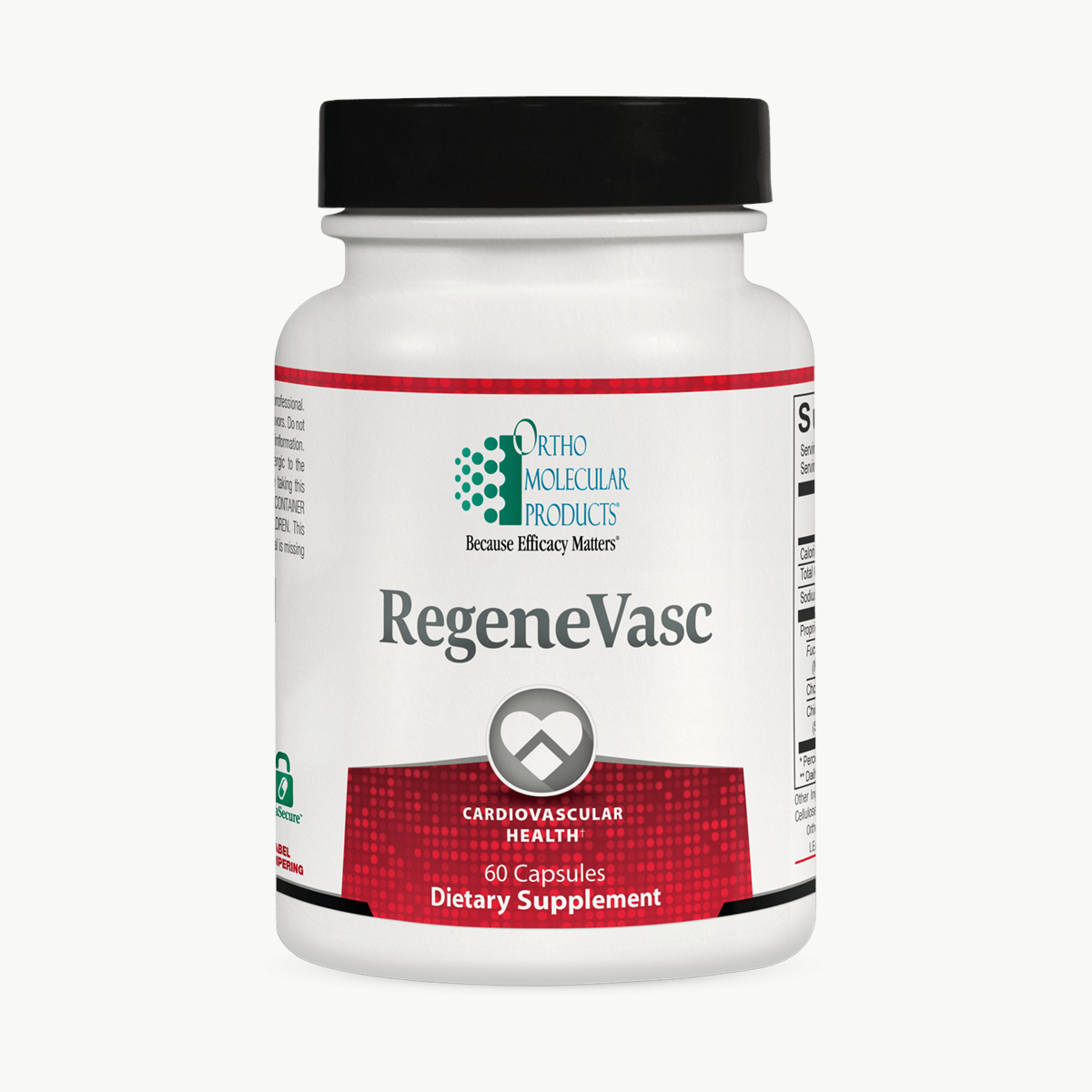 Ortho Molecular Products RegeneVasc 60 Capsules official uniform front v5 1200x1200