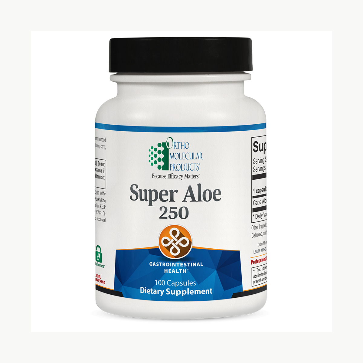 Ortho Molecular Products Super Aloe 250 100 Capsules official uniform front v5 1200x1200