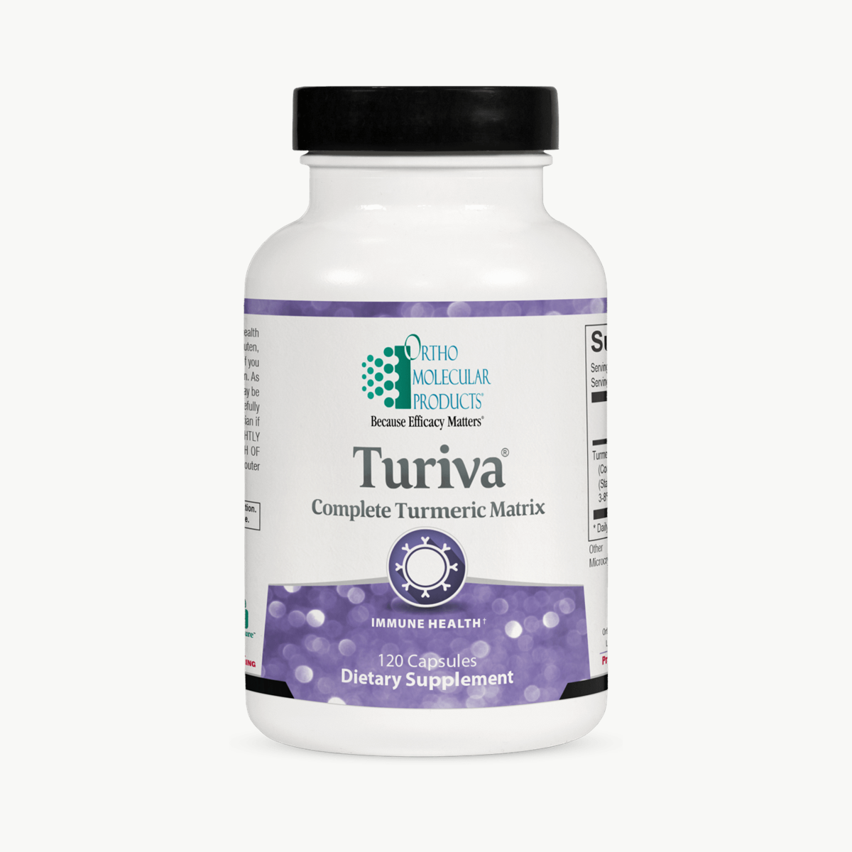 Ortho Molecular Products Turiva 120 Capsules official uniform front v5 1200x1200