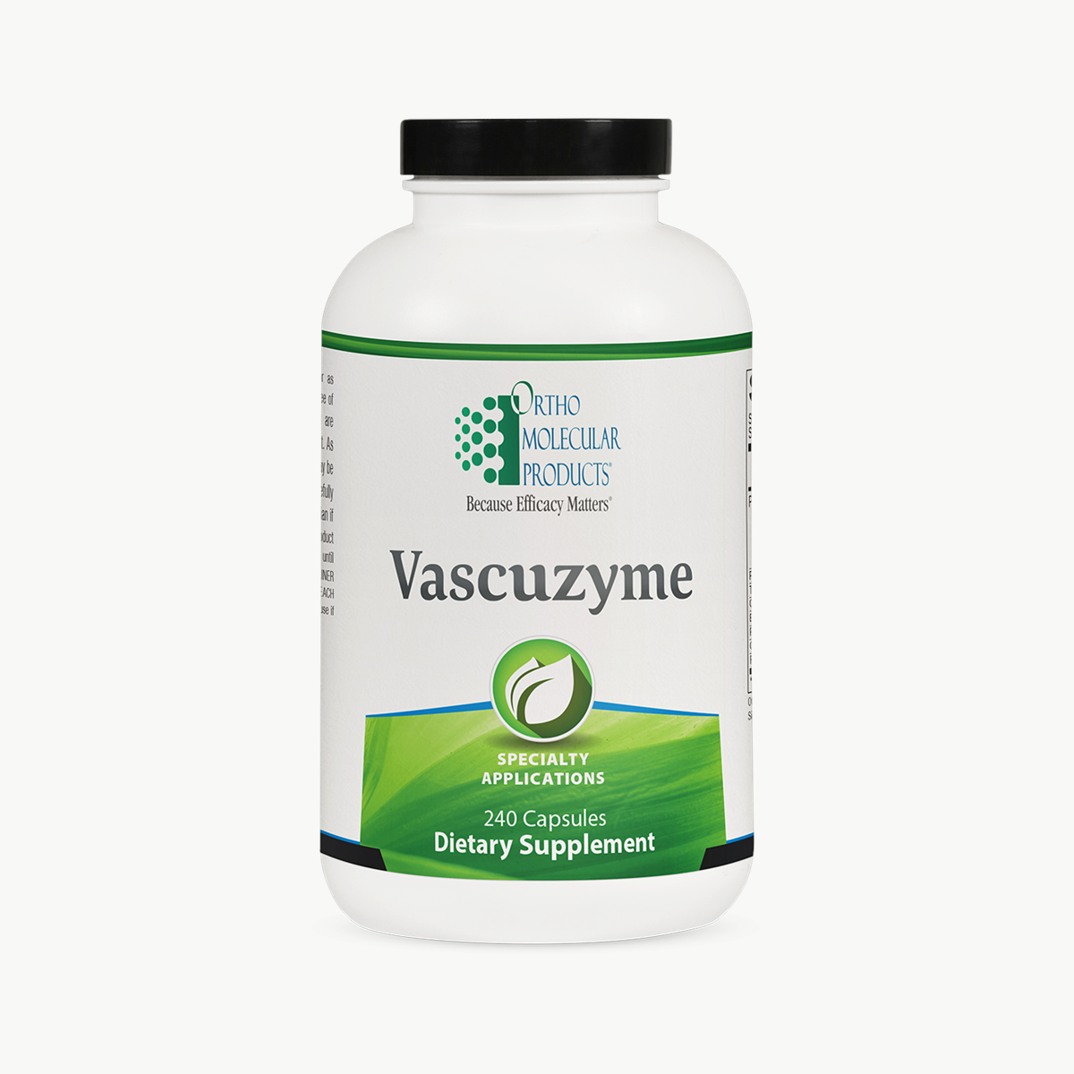 Ortho Molecular Products Vascuzyme 240 Capsules official uniform front v5 1200x1200