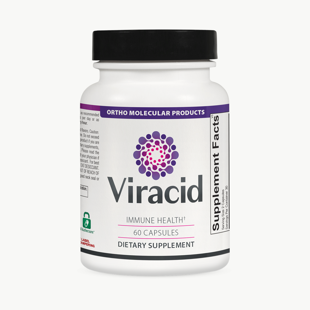 Ortho Molecular Products Viracid 60 Capsules official uniform front v5 1200x1200