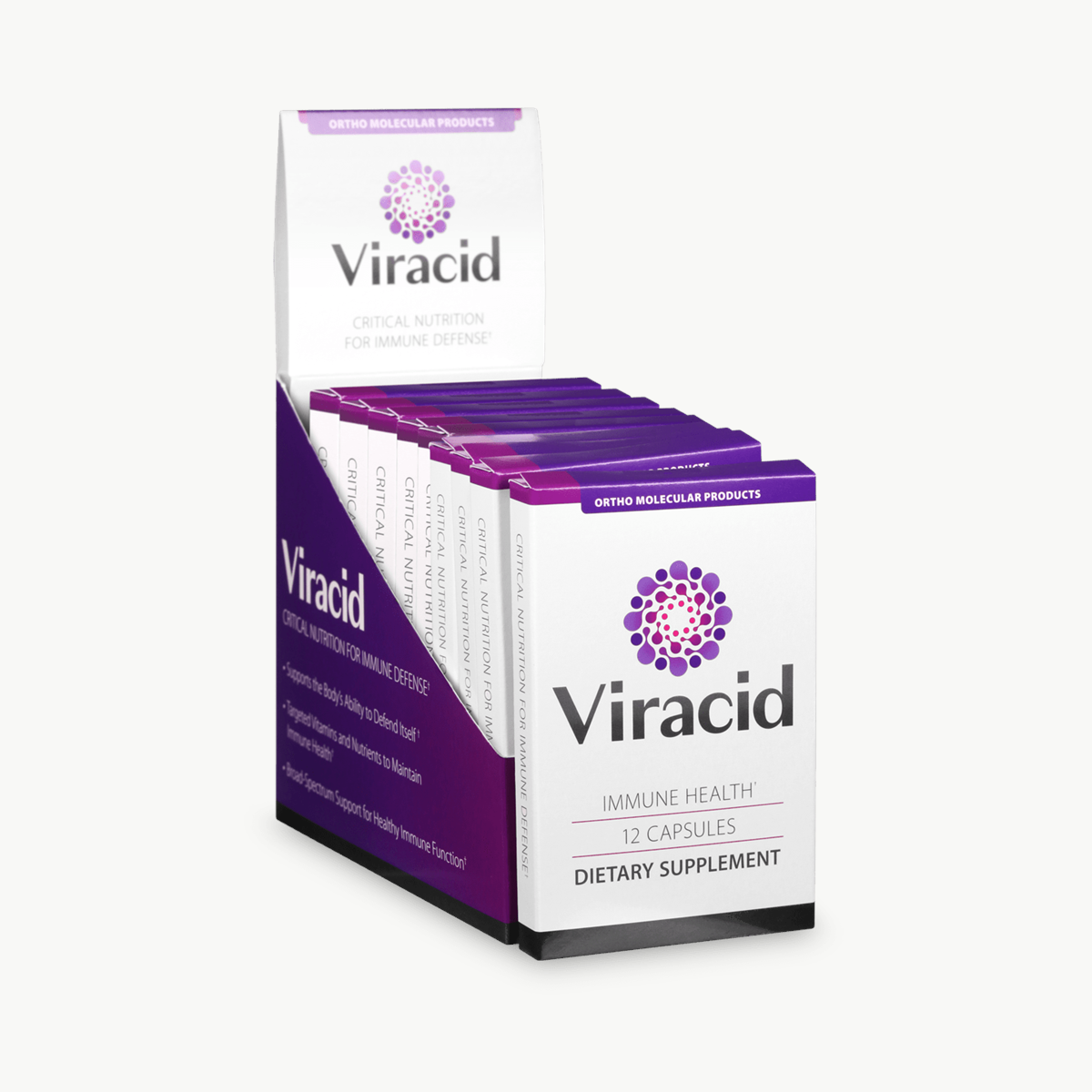 Ortho Molecular Products Viracid 60 Capsules official uniform front v5 1200x1200