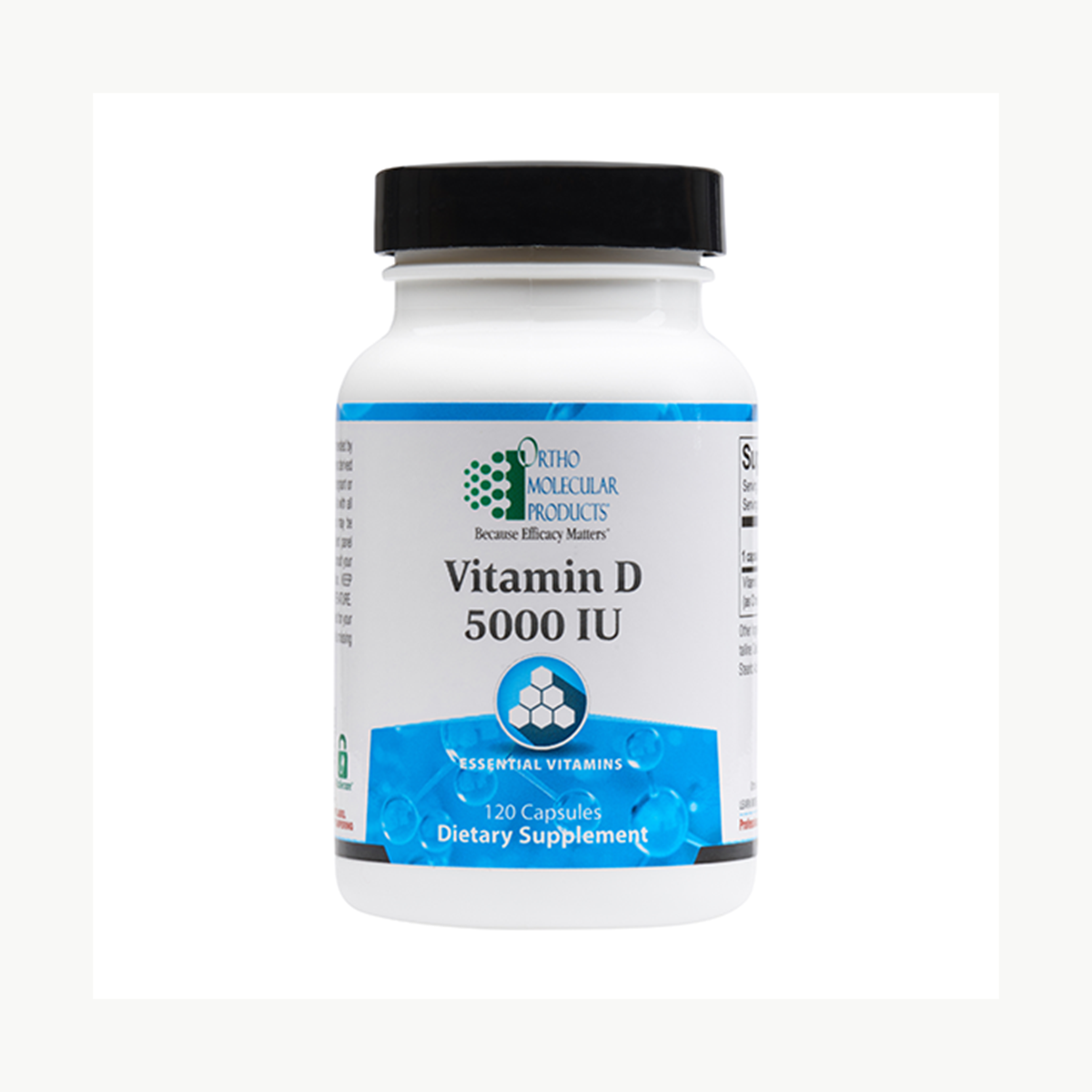 Ortho Molecular Products Vitamin D 5,000 IU 120 Capsules official uniform front v5 1200x1200