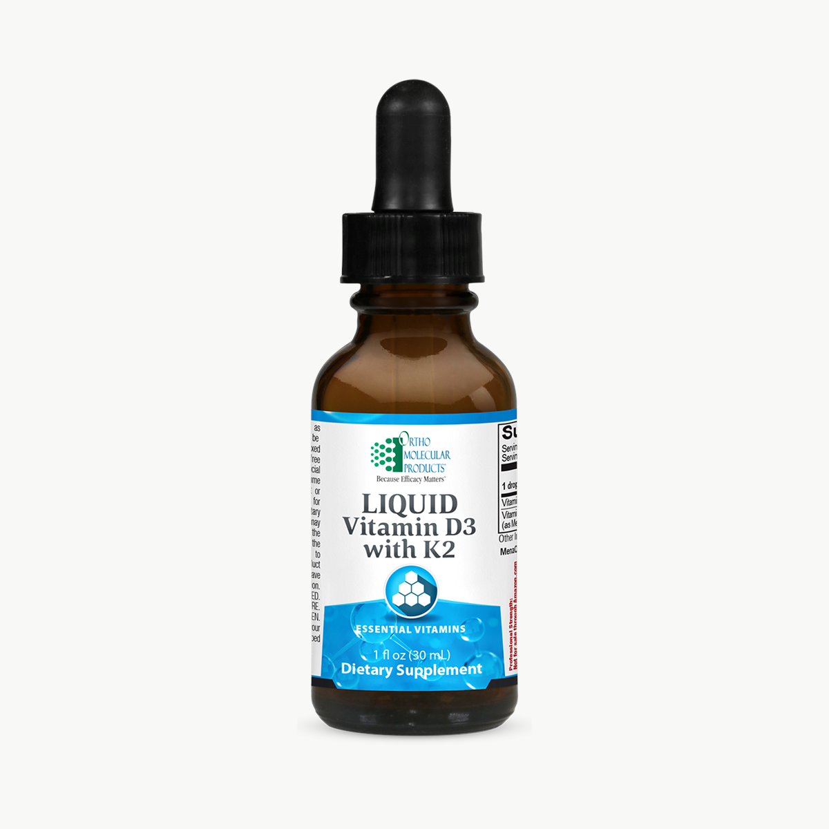 Ortho Molecular Products Vitamin D3 with K2 Liquid 1 oz official uniform front v5 1200x1200