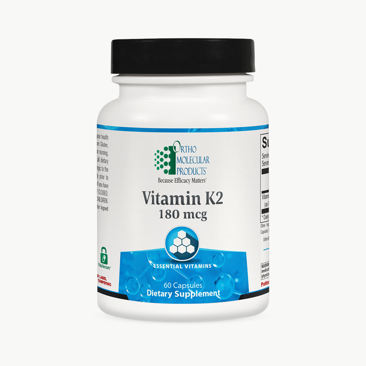 Ortho Molecular Products Vitamin K2 180 mcg 60 Capsules official uniform front v5 1200x1200