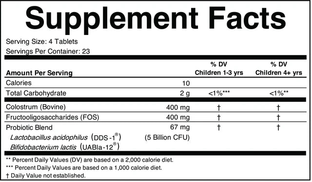 ChildLife ChildBiotics Probiotics with Colostrum 92 Tablets
