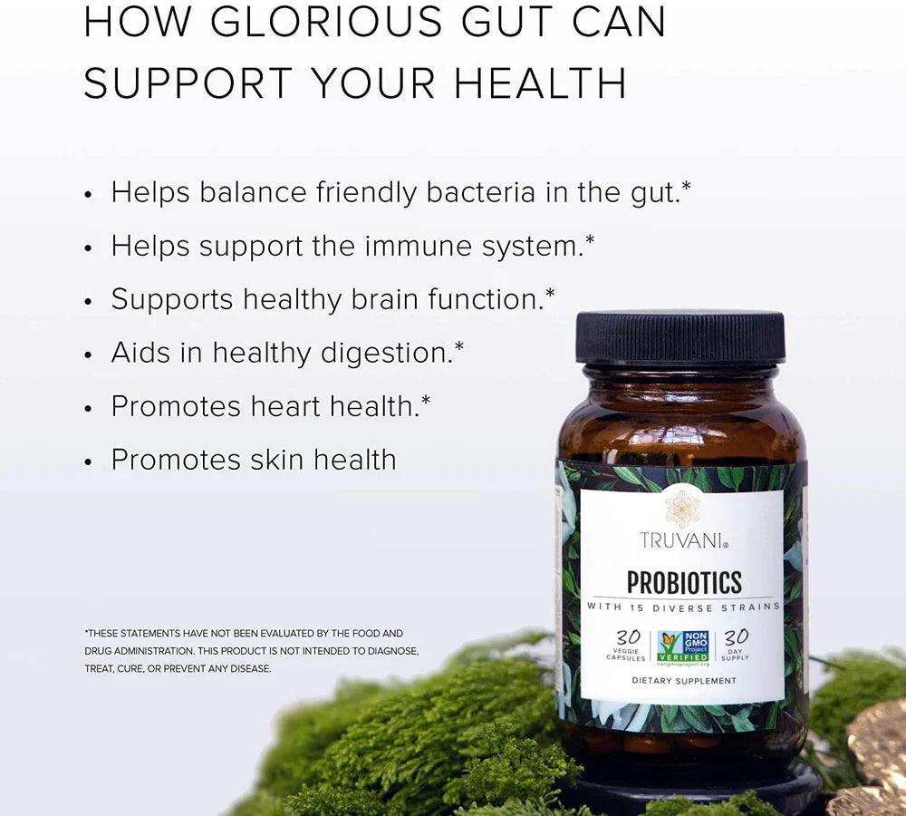 Truvani Probiotic With 15 Diverse Strains 30 Capsules