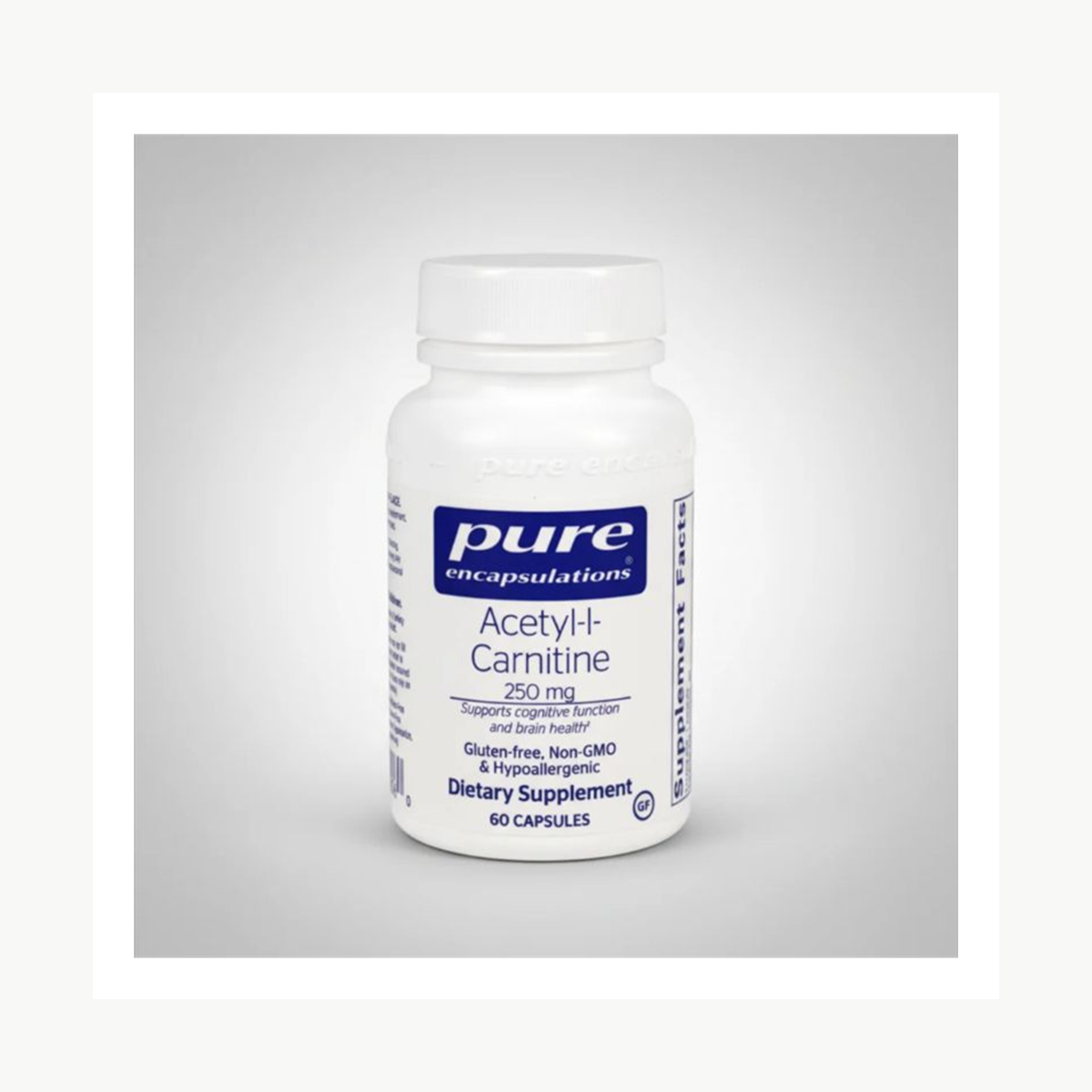 Pure Encapsulations Acetyl-L-Carnitine 250 mg - 60 Capsules official front label