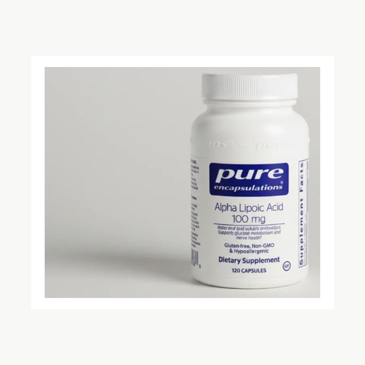 Pure Encapsulations Alpha Lipoic Acid 100 mg - 120 Capsules official front label