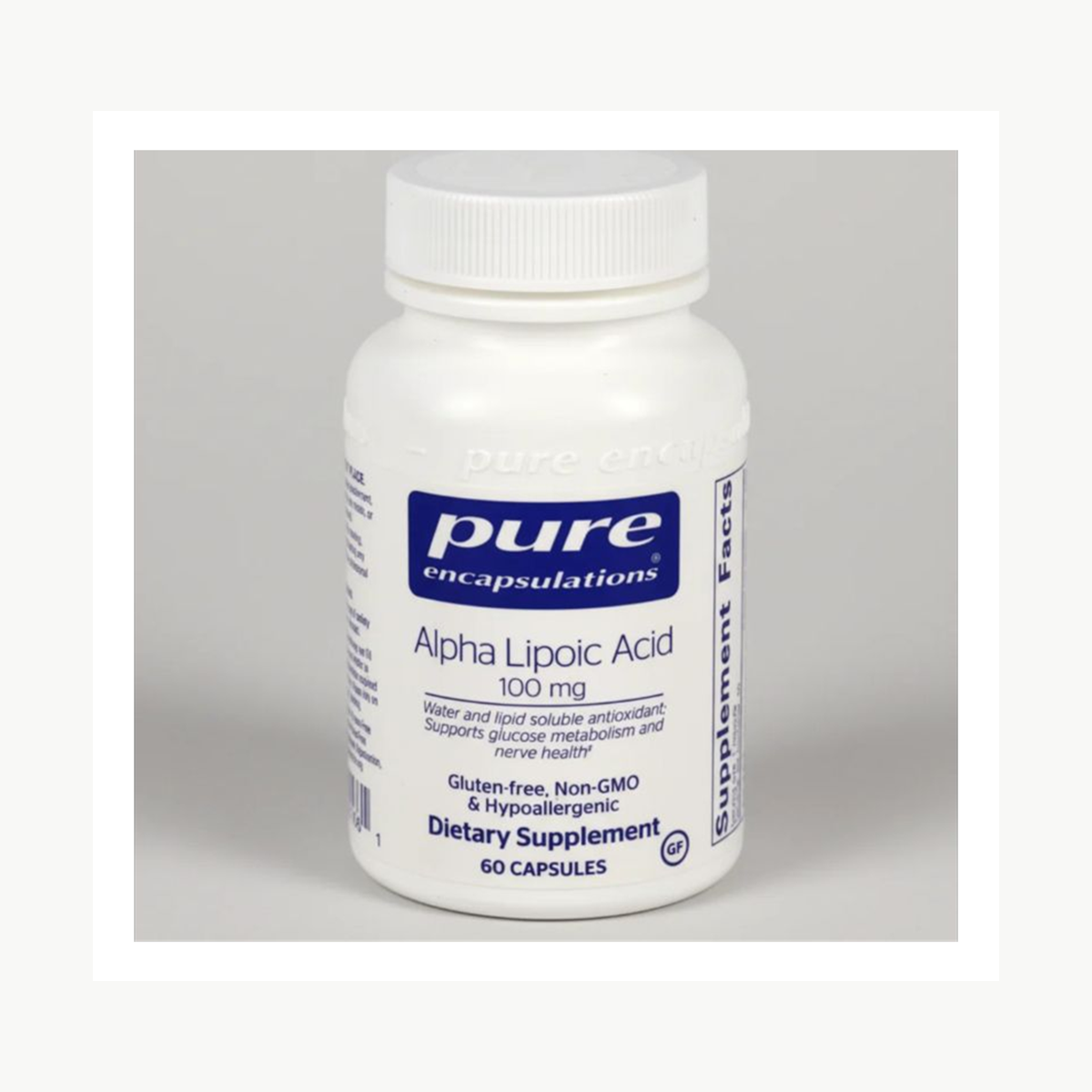Pure Encapsulations Alpha Lipoic Acid 100 mg 60 Capsules official front label