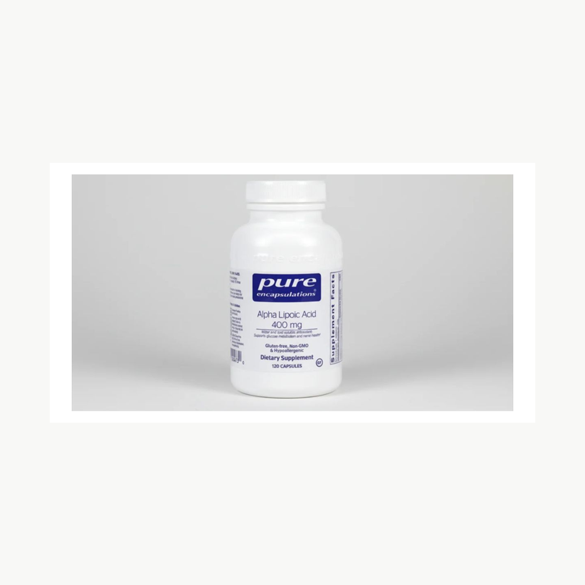 Pure Encapsulations Alpha Lipoic Acid 400 mg 120 Capsules official front label