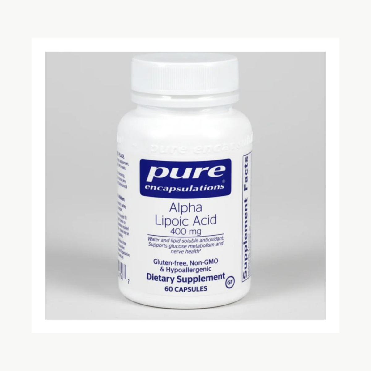 Pure Encapsulations Alpha Lipoic Acid 400 mg | 60 Capsules official front label