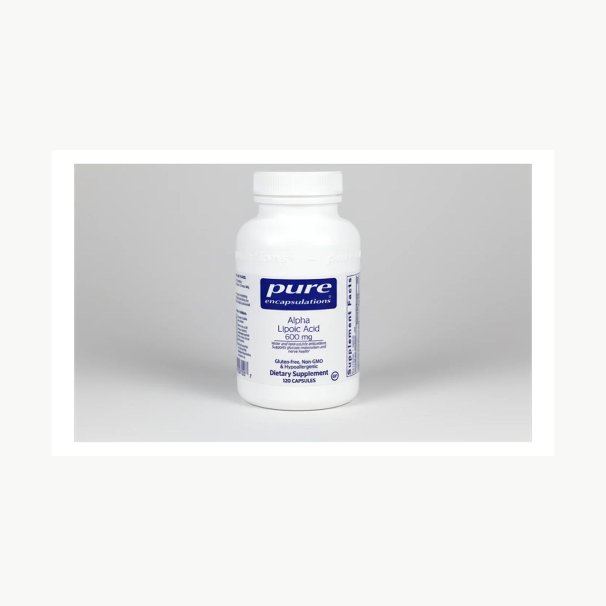 Pure Encapsulations Alpha Lipoic Acid 600 mg 120 Capsules official front label