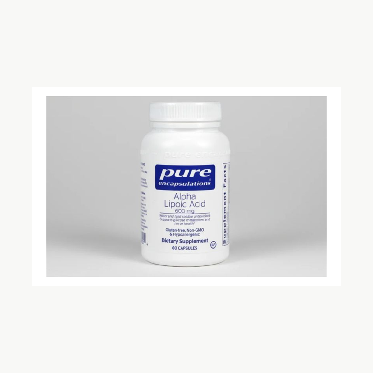 Pure Encapsulations Alpha Lipoic Acid 600 mg 60 Capsules official front label