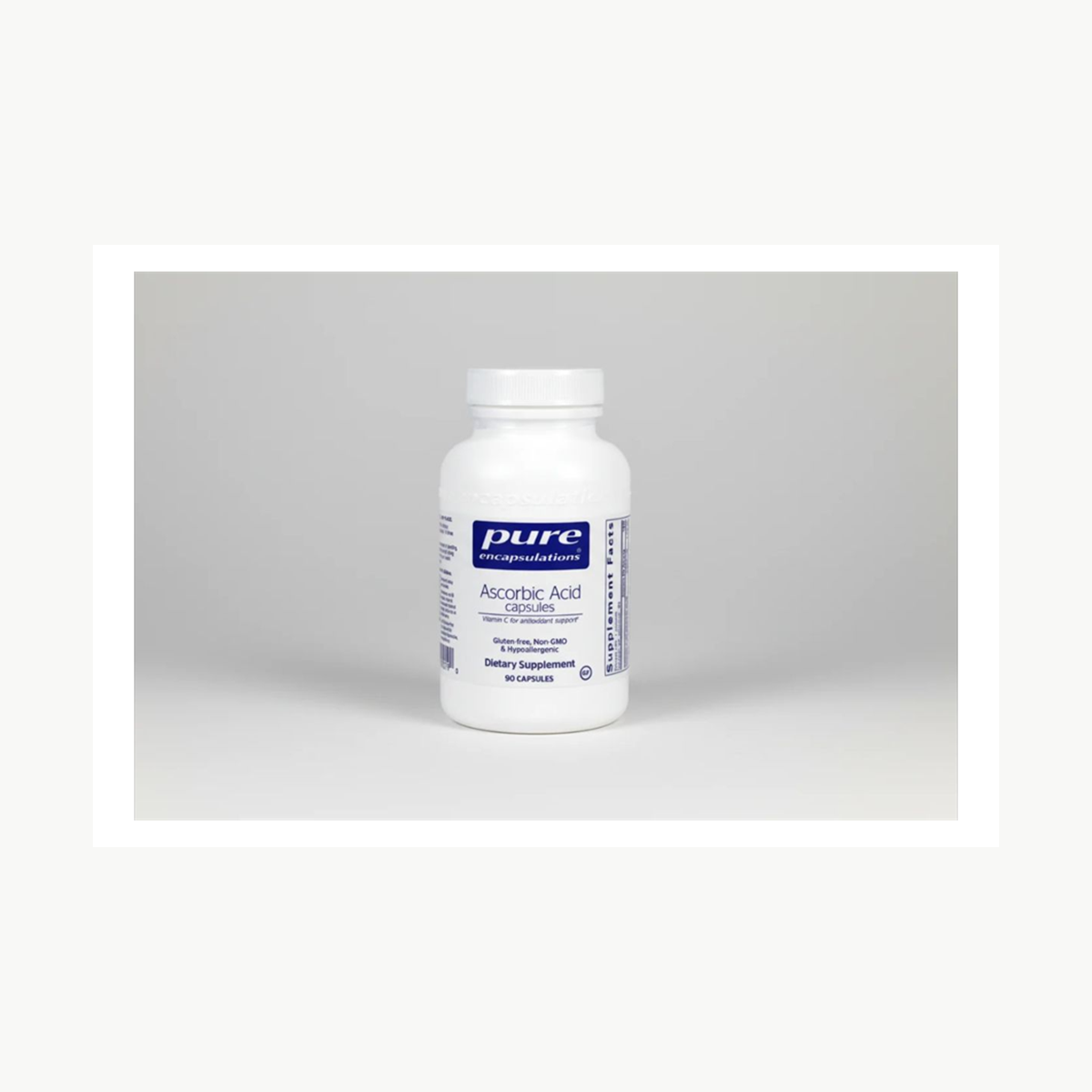 Pure Encapsulations Ascorbic Acid - 90 Vcaps official front label