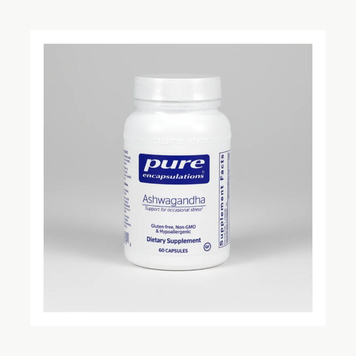 Pure Encapsulations Ashwagandha - 60 Capsules official front label