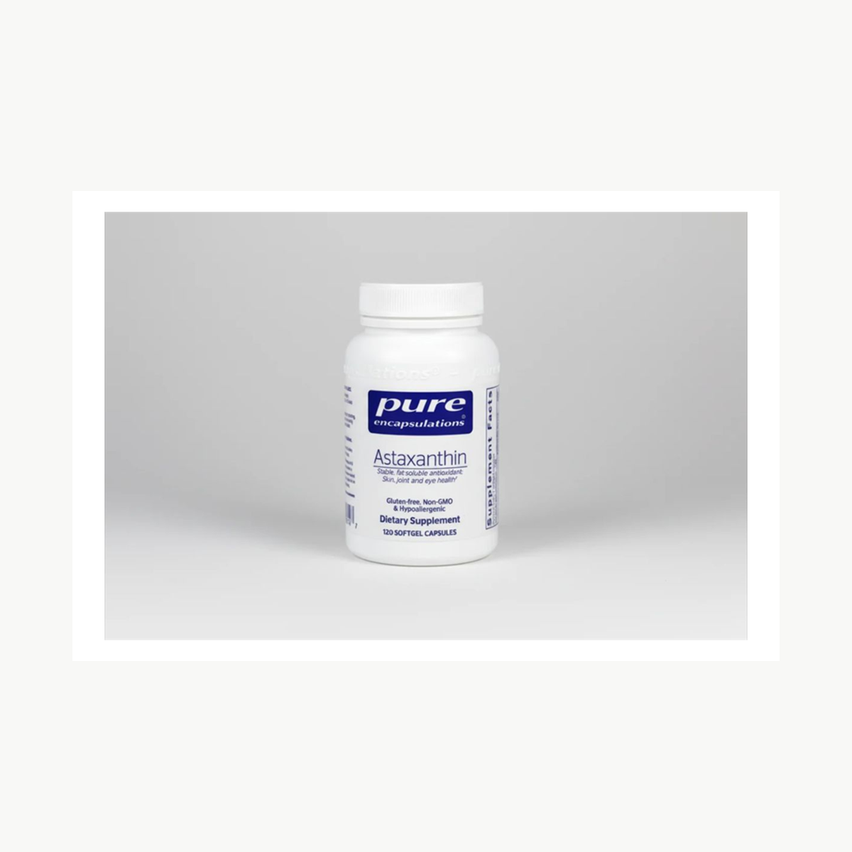 Pure Encapsulations Astaxanthin - 120 Softgel Capsules official front label