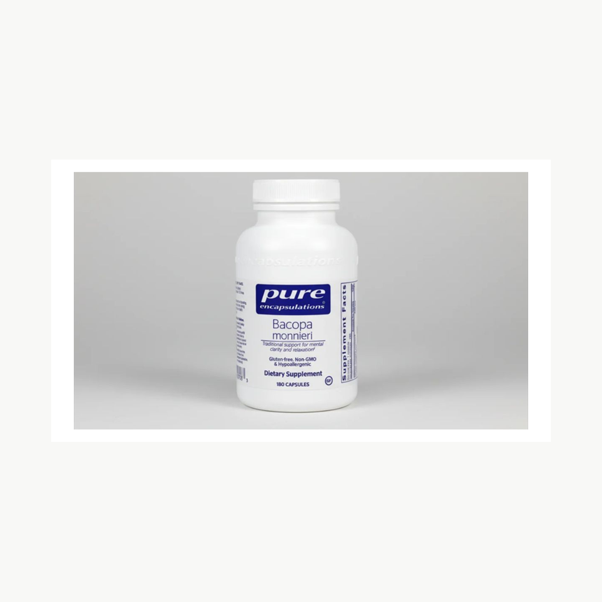 Pure Encapsulations Bacopa monnieri - 180 Capsules official front label