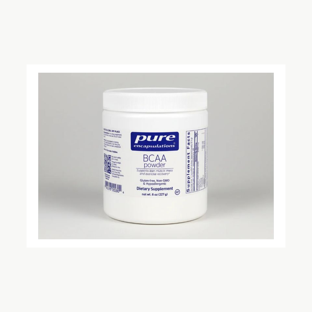 Pure Encapsulations BCAA Powder - 8 oz 227 Grams official front label