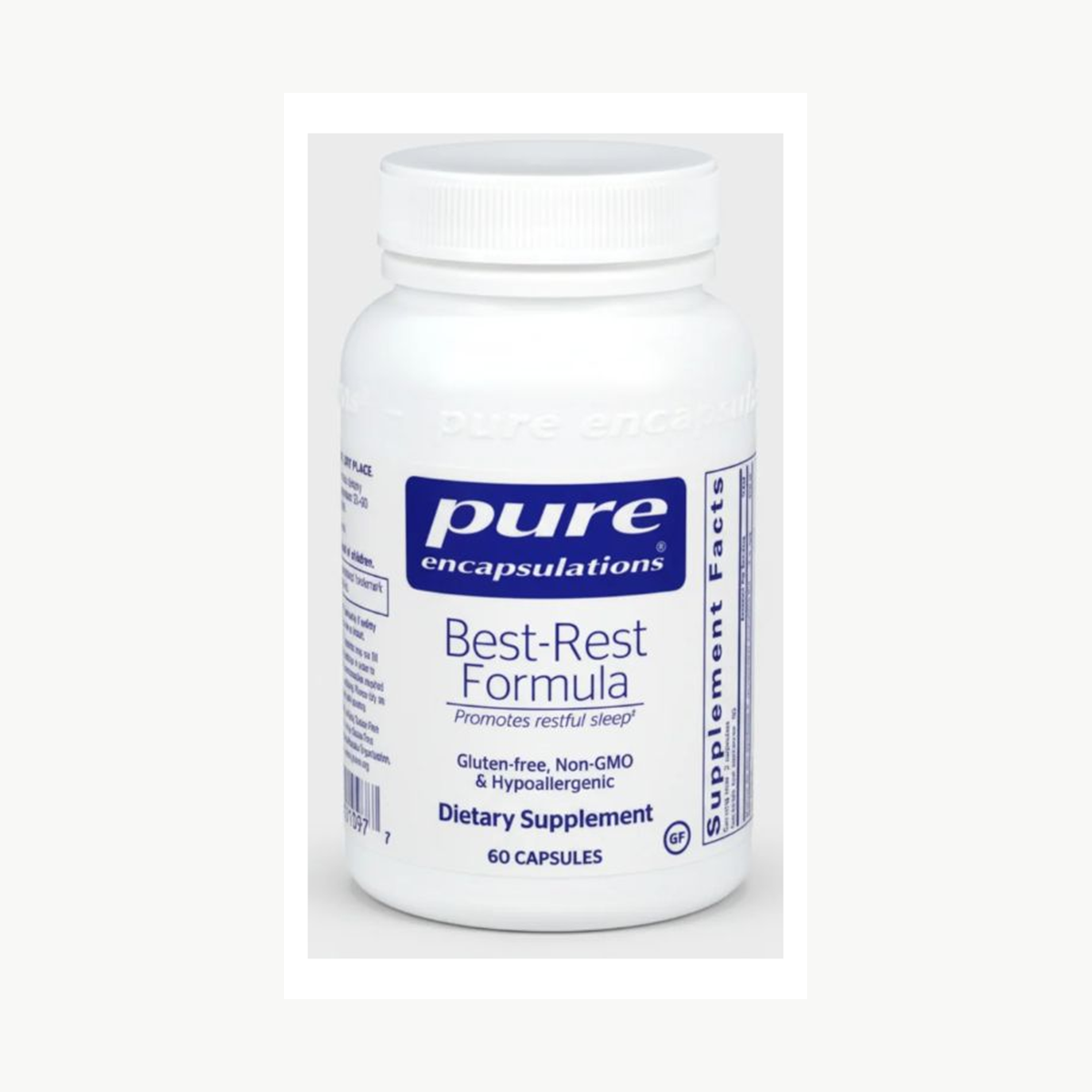 Pure Encapsulations Best-Rest Formula 60 Caps official front label
