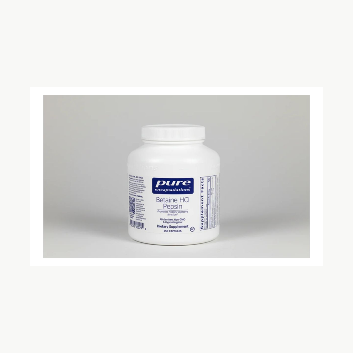 Pure Encapsulations Betaine HCL 250 Caps official front label