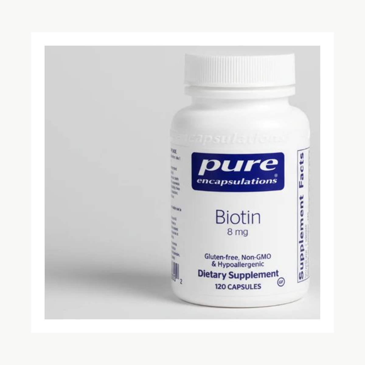 Pure Encapsulations Biotin 8 mg - 120 Capsules official front label