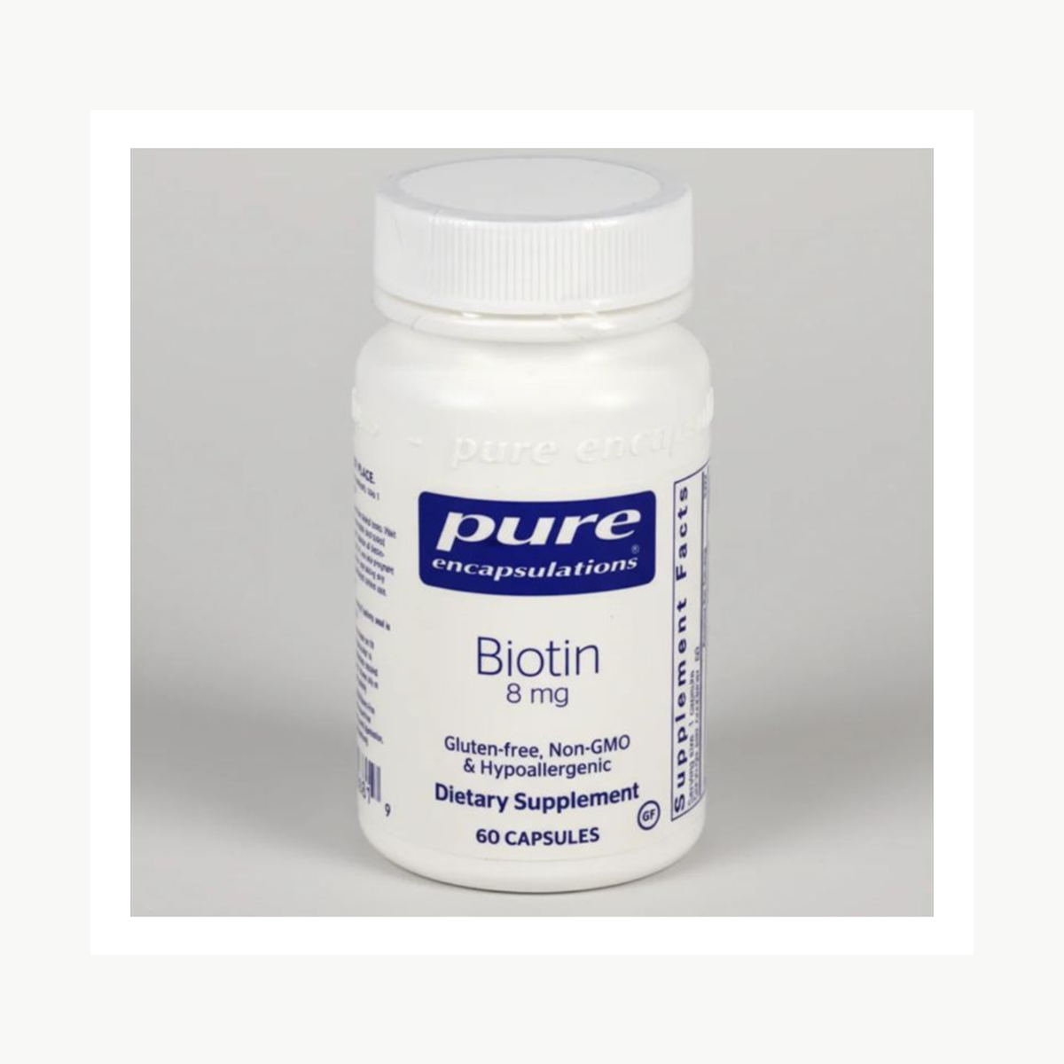 Pure Encapsulations Biotin 8 mg - 60 Capsules official front label