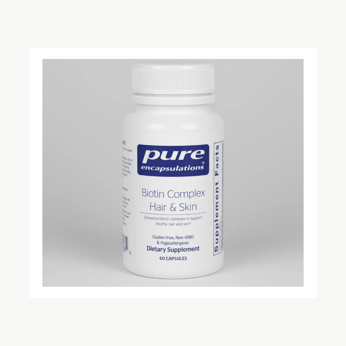 Pure Encapsulations Biotin Complex Hair & Skin - 60 Capsules official front label
