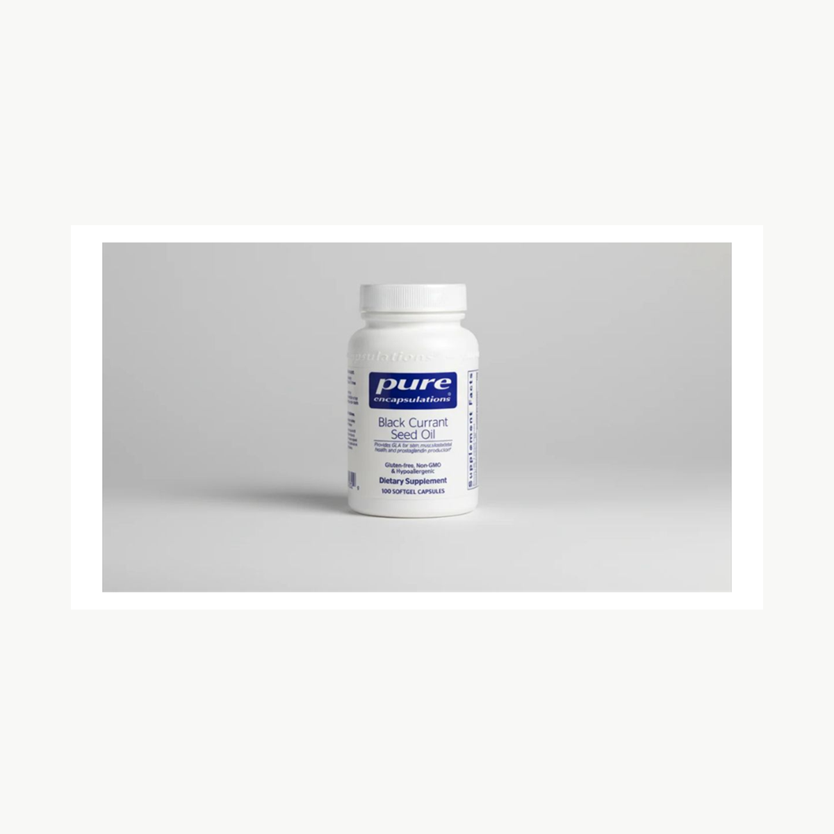 Pure Encapsulations Black Currant Seed Oil - 100 Softgel Capsules official front label