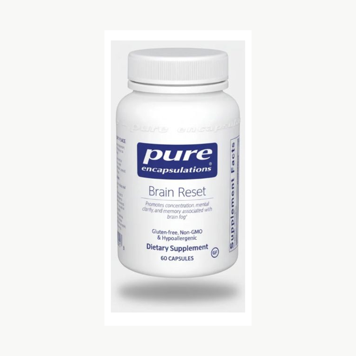 Pure Encapsulations Brain Reset 60 Capsules official front label