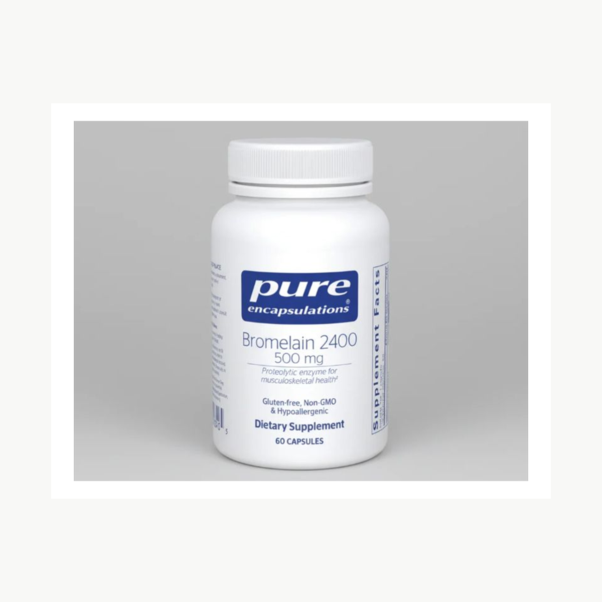 Pure Encapsulations Bromelain 2400 500 mg - 60 Capsules official front label