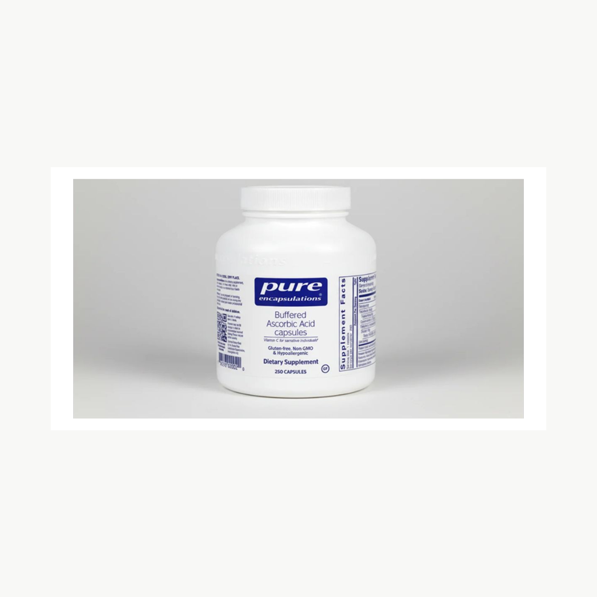 Pure Encapsulations Buffered Ascorbic Acid - 250 Capsules official front label
