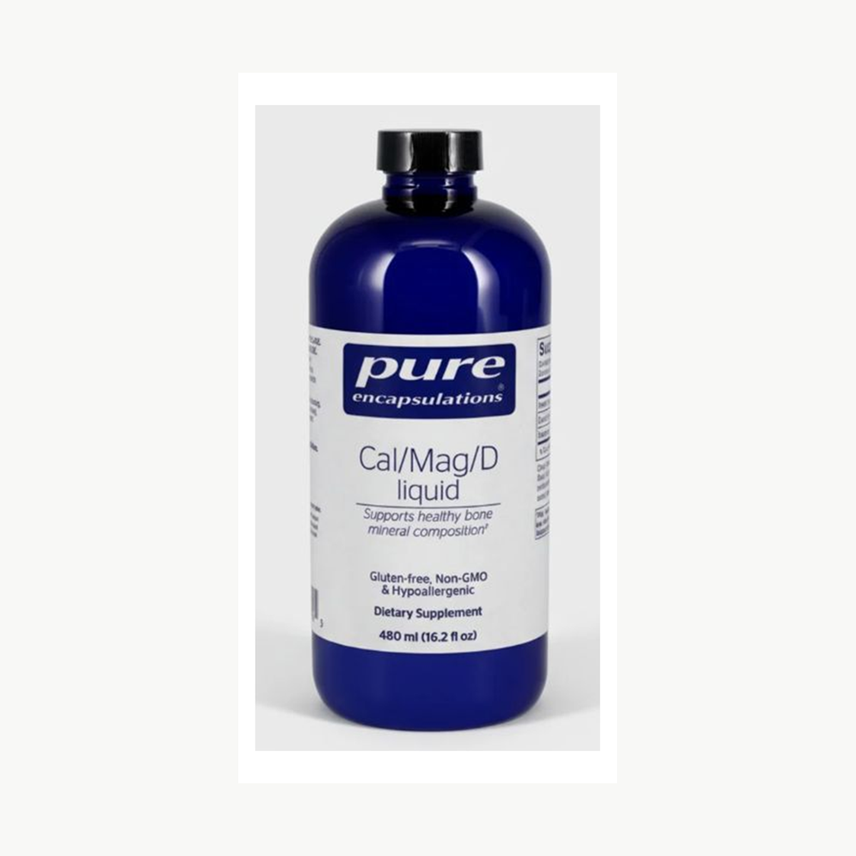 Pure Encapsulations Cal/Mag/D Liquid - 16.2 fl. oz (480 ml) official front label