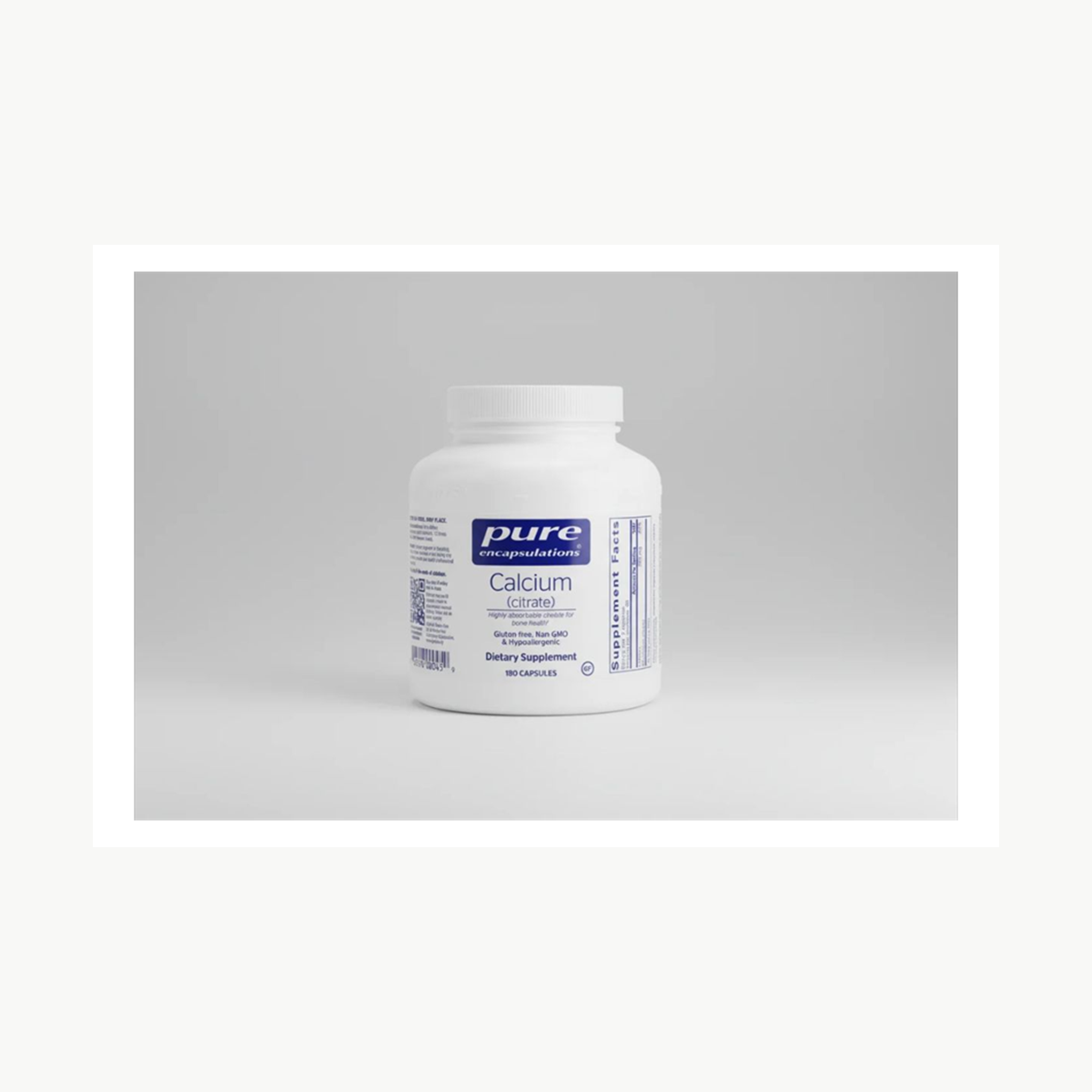 Pure Encapsulations Calcium (citrate) - 180 Capsules official front label
