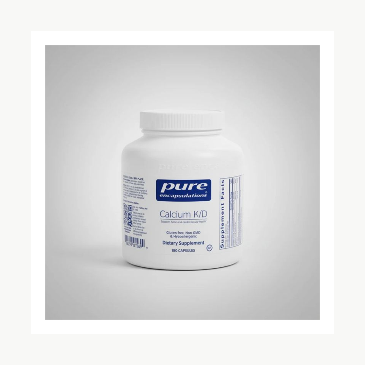 Pure Encapsulations Calcium K/D - 180 Capsules official front label