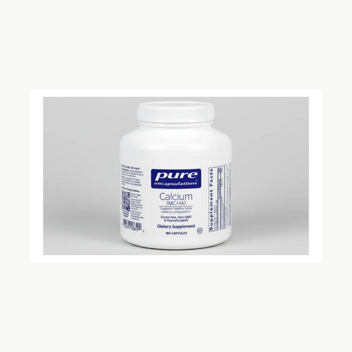 Pure Encapsulations Calcium (MCHA) - 180 Capsules official front label