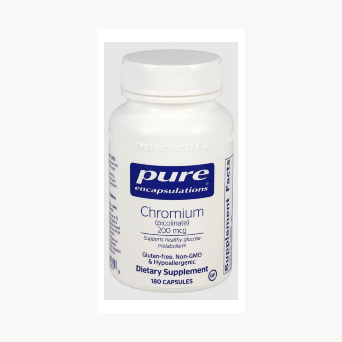 Pure Encapsulations Chromium (picolinate) 200 mcg - 180 Capsules official front label