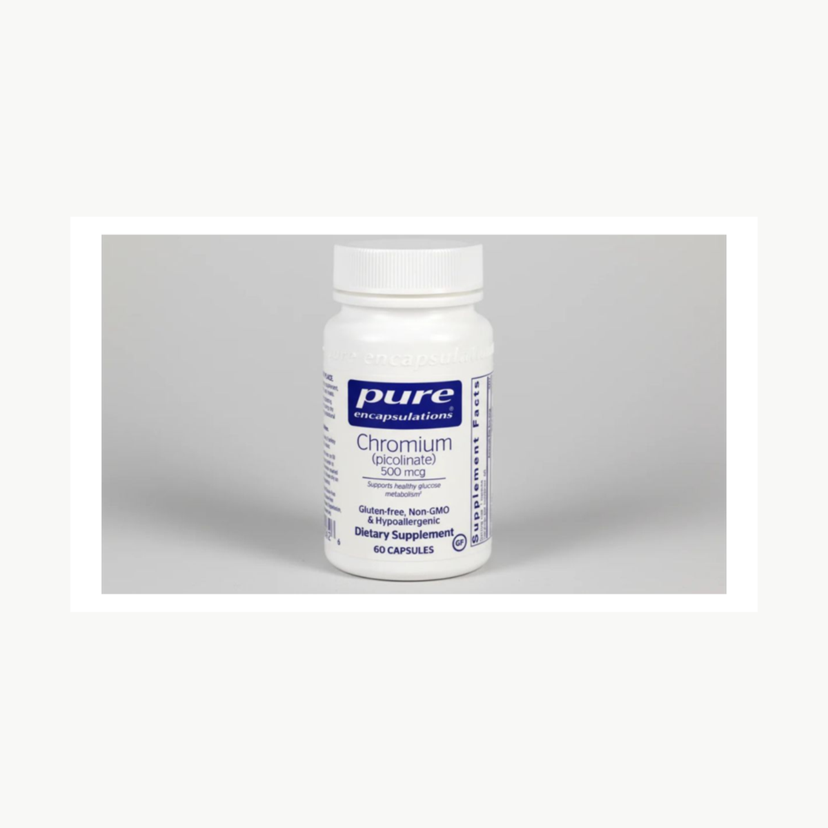 Pure Encapsulations Chromium (Picolinate) 500 mcg - 60 Capsules official front label