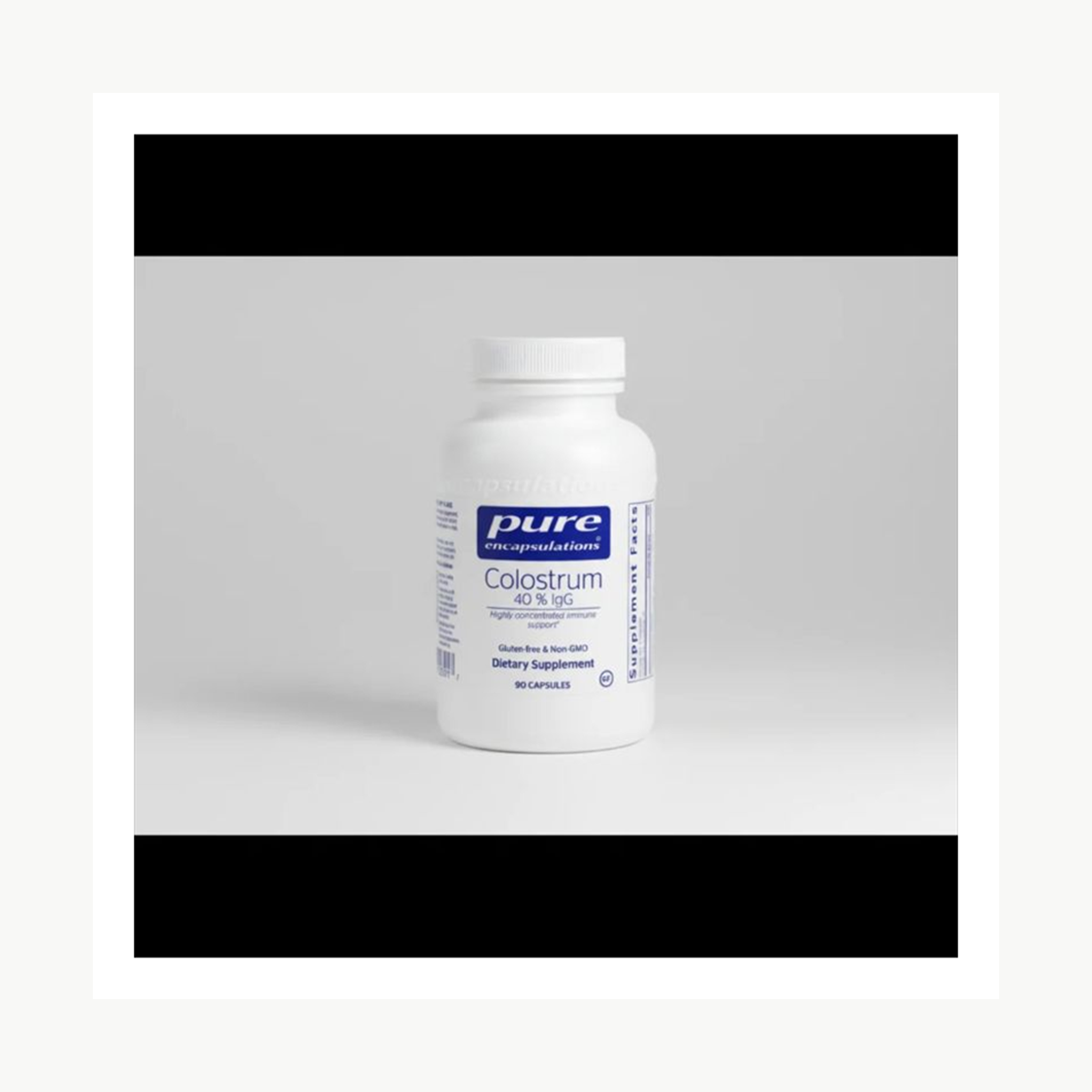 Pure Encapsulations Colostrum 40% IgG - 90 Capsules official front label