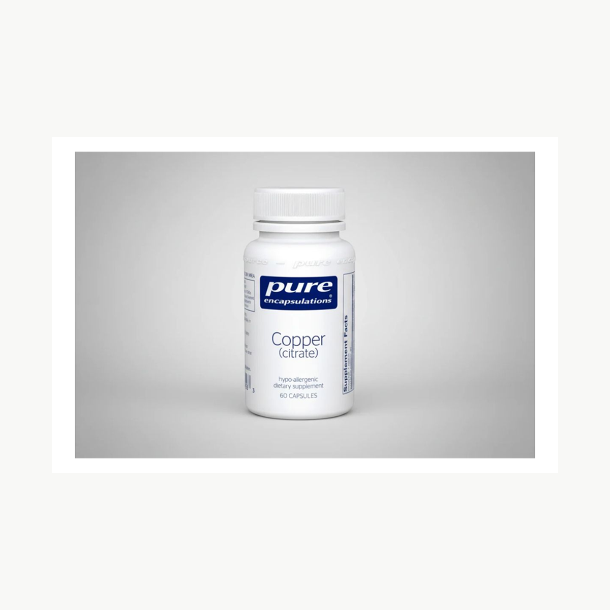 Pure Encapsulations Copper (citrate) - 60 Capsules official front label