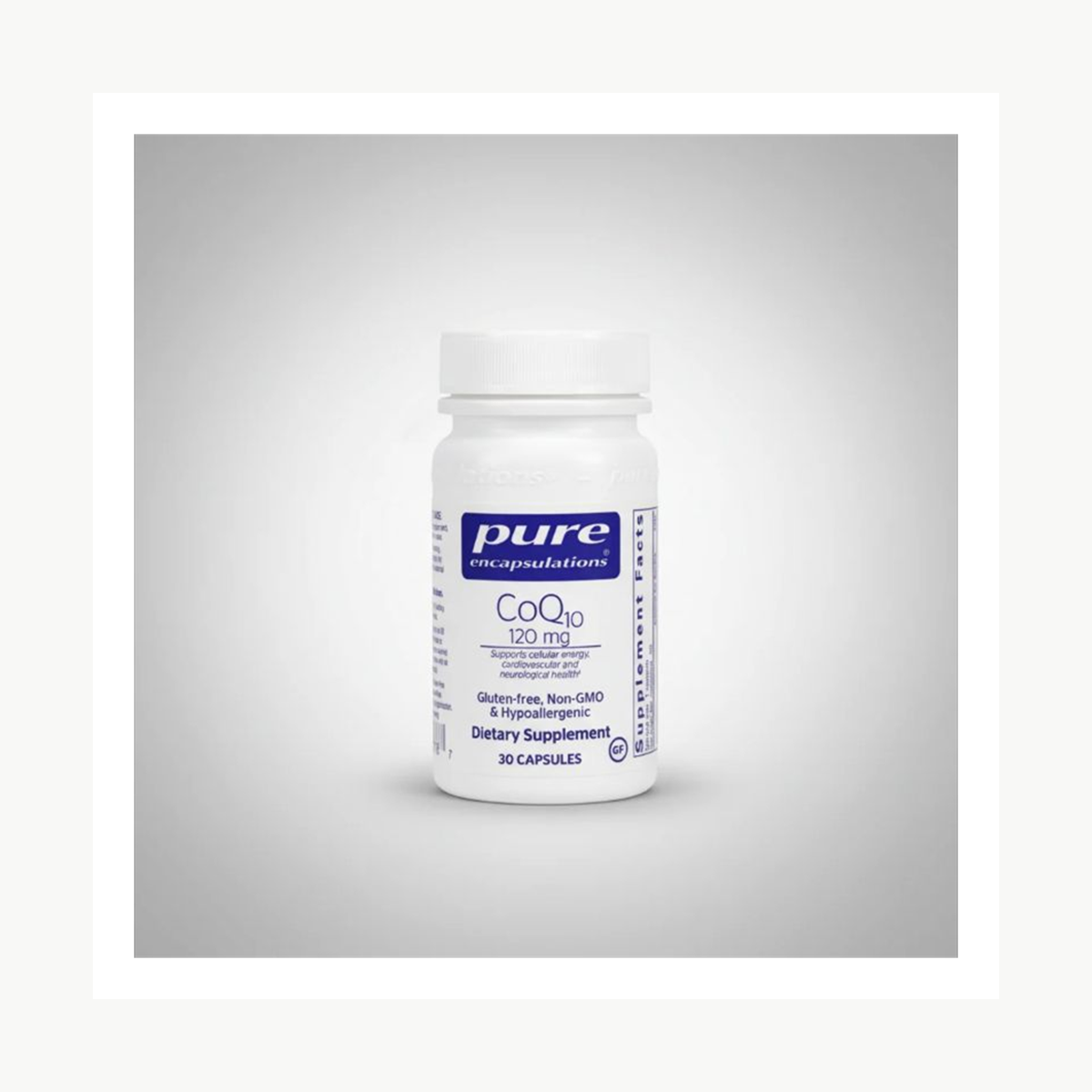 Pure Encapsulations CoQ10 120 mg 30 Caps official front label