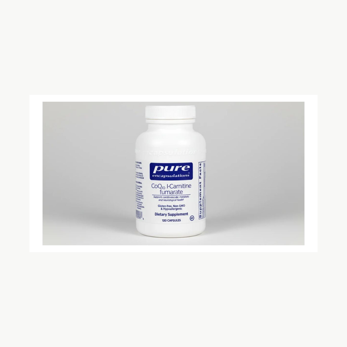 Pure Encapsulations CoQ10 L-Carnitine Fumarate - 120 Capsules official front label