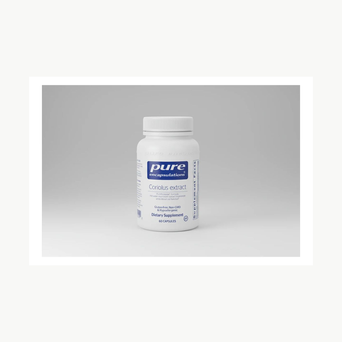 Pure Encapsulations Coriolus Extract - 60 Capsules official front label