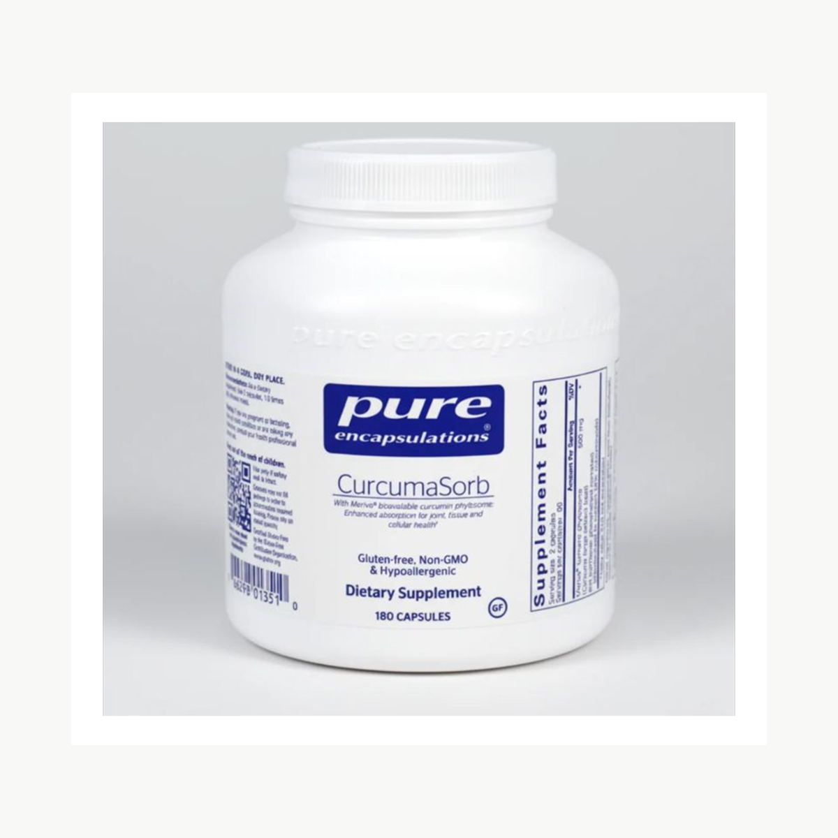 Pure Encapsulations CurcumaSorb - 180 Capsules official front label