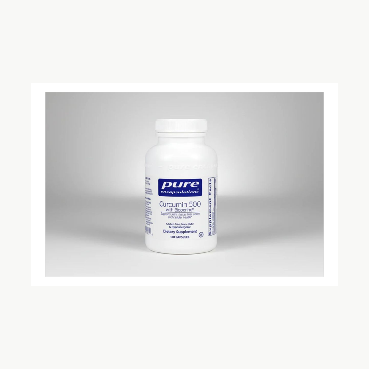 Pure Encapsulations Curcumin 500 with Bioperine - 120 Capsules official front label