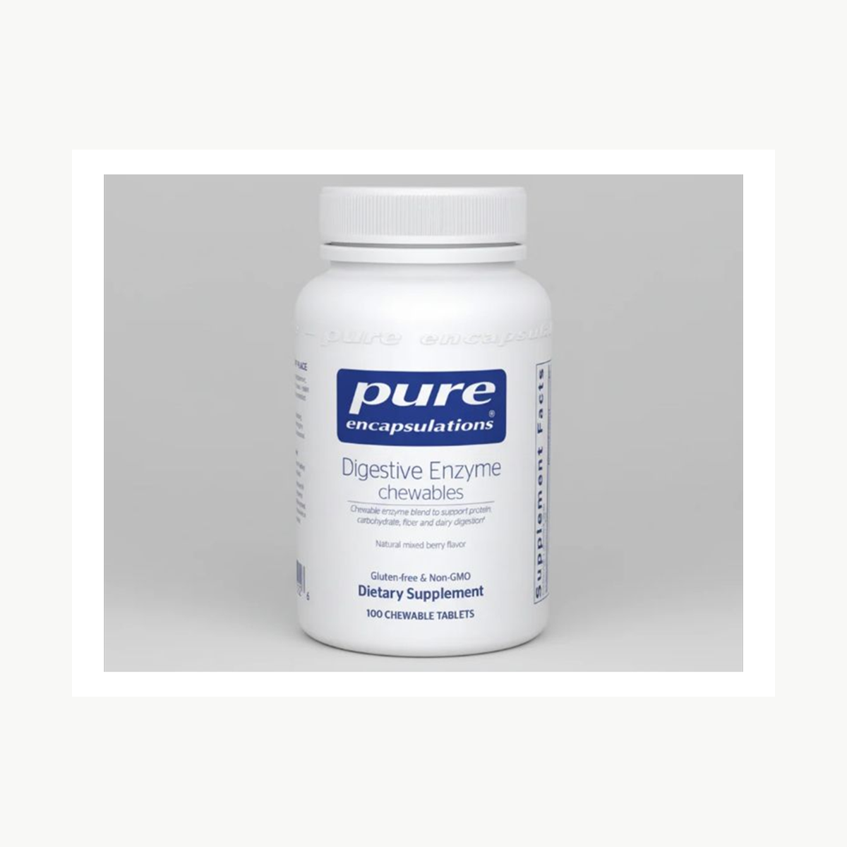 Pure Encapsulations Digestive Enzymes Chewables - 100 Chewable Tablets official front label