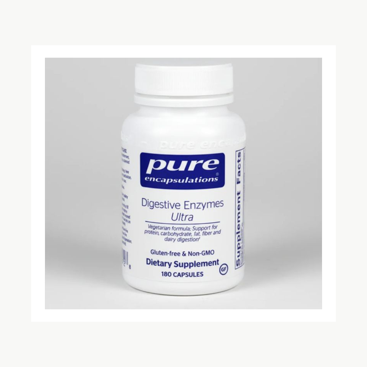 Pure Encapsulations Digestive Enzymes Ultra - 180 Capsules official front label