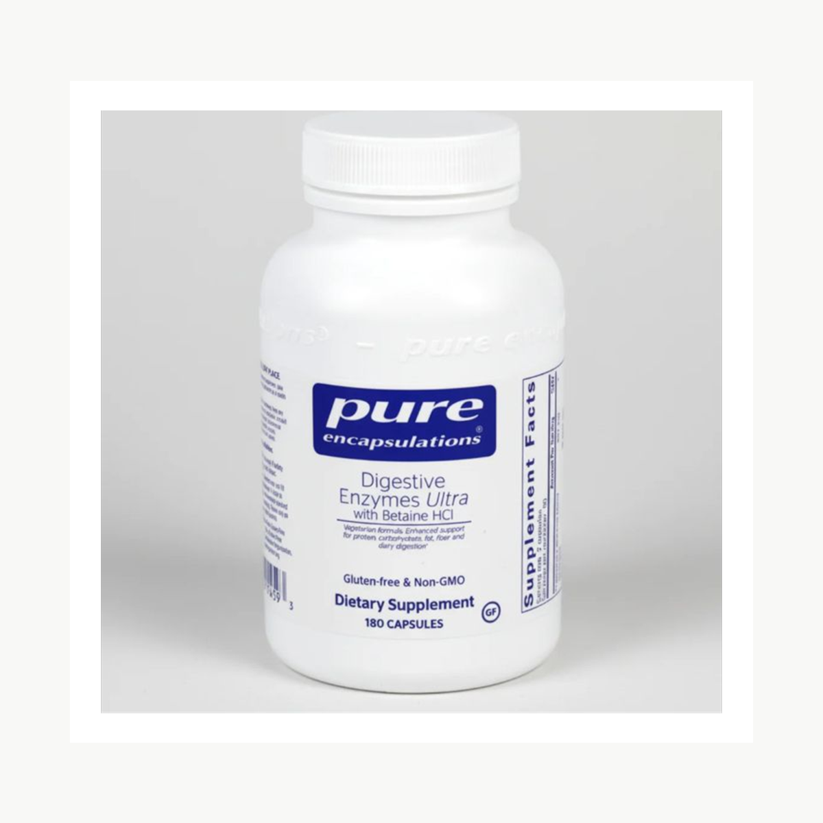 Pure Encapsulations Digestive Enzymes Ultra + Betaine HCL 180 official front label