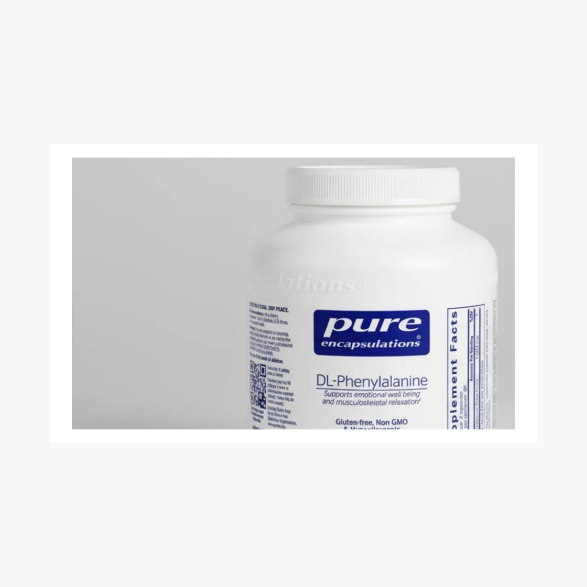 Pure Encapsulations DL-Phenylalanine 500 mg 180 Capsules official front label